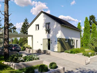 Fertighaus Paris von Fingerhut Haus Schlüsselfertig ab 380058€, Satteldach-Klassiker Außenansicht 1