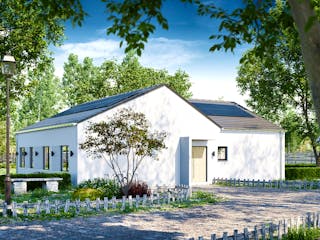 Massivhaus Bungalow 360 von BRALE Bau Schlüsselfertig ab 307850€, Bungalow Außenansicht 4