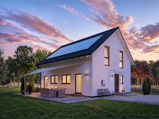Fertighaus White&Black 140 von WHITE&BLACK Fertighäuser Schlüsselfertig ab 332954€, Satteldach-Klassiker Außenansicht 3