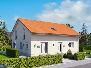 Massivhaus Haus Lübeck (2 WE) von ROTH MASSIVHAUS Schlüsselfertig ab 521700€, Satteldach-Klassiker Außenansicht 2