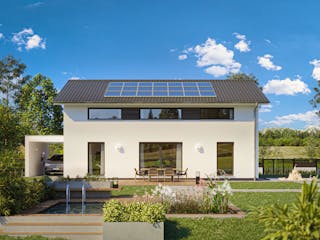 Fertighaus Einfamilienhaus 22-173-190 von BoHolz Haus, Satteldach-Klassiker Außenansicht 1