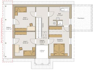 Fertighaus Einfamilienhaus 25-168-190 von BoHolz Haus Schlüsselfertig ab 509250€, Satteldach-Klassiker Grundriss 2