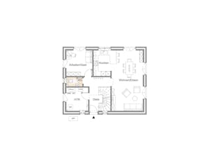 Massivhaus EINFAMILIENHAUS 125 von Kähler Massivhaus Schlüsselfertig ab 342580€, Satteldach-Klassiker Grundriss 2
