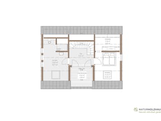 Fertighaus Einfamilienhaus Premium 210 von Naturholzhaus Bayern, Satteldach-Klassiker Grundriss 3