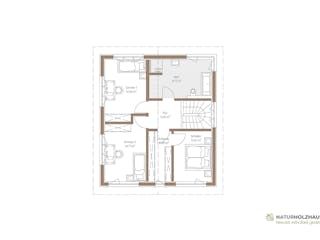 Fertighaus Einfamilienhaus Premium 136 von Naturholzhaus Bayern, Satteldach-Klassiker Grundriss 2