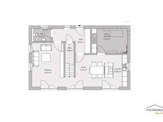 Fertighaus Stadtvilla 133 von FischerHaus, Stadtvilla Grundriss 1