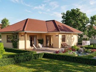 Massivhaus Garz von TIMOWA Massivhäuser Schlüsselfertig ab 215900€, Bungalow Außenansicht 1