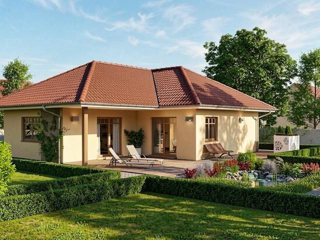Massivhaus Garz von TIMOWA Massivhäuser Schlüsselfertig ab 215900€, Bungalow Außenansicht 1