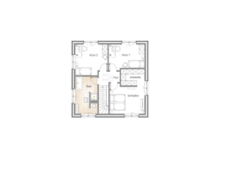 Massivhaus STADTVILLA 140 von Kähler Massivhaus Schlüsselfertig ab 363410€, Stadtvilla Grundriss 1
