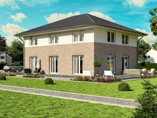 Massivhaus STADTVILLA 195 MIT 2 WOHNEINHEITEN von Kähler Massivhaus Schlüsselfertig ab 492630€, Stadtvilla Außenansicht 1