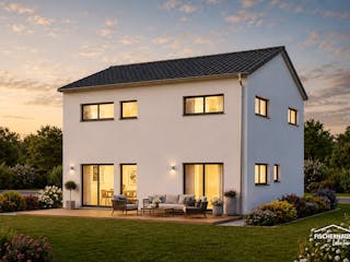 Fertighaus Modern S 133 von FischerHaus, Satteldach-Klassiker Außenansicht 1