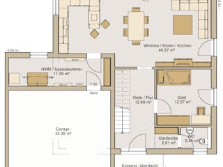 Fertighaus Kubus 0-166 von BoHolz Haus Schlüsselfertig ab 605941€, Cubushaus Grundriss 1