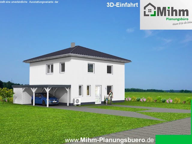 Massivhaus Idealo 150 WD von Mihm Thermobau Schlüsselfertig ab 430950€, Stadtvilla Außenansicht 1