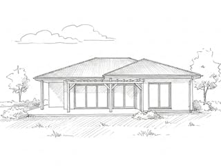 Massivhaus Bungalow 100 von Ever Energy Home, Bungalow Außenansicht 3