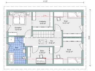 Fertighaus Bestseller 160 von BoHolz Haus Schlüsselfertig ab 419623€, Satteldach-Klassiker Grundriss 2