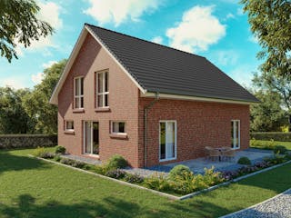 Massivhaus EINFAMILIENHAUS 150 GE von Kähler Massivhaus Schlüsselfertig ab 375190€, Satteldach-Klassiker Außenansicht 1