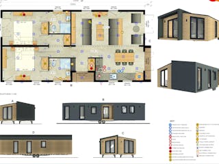 Fertighaus Lac Leman von Easy Homes - Tiny- & Modulhäuser Schlüsselfertig ab 239000€, Bungalow Grundriss 1