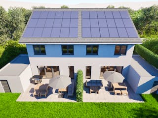 Massivhaus Entwurf FI 110 von FAVORIT Massivhaus, Satteldach-Klassiker Außenansicht 3