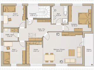 Fertighaus Zweifamilienhaus 22-280 von BoHolz Haus Schlüsselfertig ab 688606€, Stadtvilla Grundriss 2