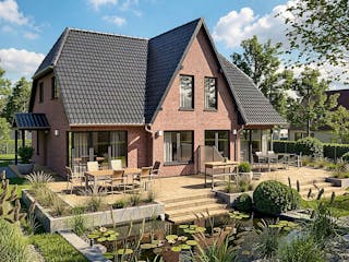 Massivhaus Sildemow von TIMOWA Massivhäuser Schlüsselfertig ab 528900€, Satteldach-Klassiker Außenansicht 1