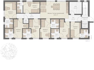 Massivhaus Haus Neuenhagen von ROTH MASSIVHAUS Schlüsselfertig ab 1316500€, Satteldach-Klassiker Grundriss 1