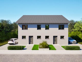 Massivhaus Entwurf FI 110 von FAVORIT Massivhaus, Satteldach-Klassiker Außenansicht 12