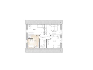 Massivhaus EINFAMILIENHAUS 120 von Kähler Massivhaus Schlüsselfertig ab 337570€, Satteldach-Klassiker Grundriss 1