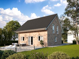 Massivhaus EINFAMILIENHAUS 110 von Kähler Massivhaus Schlüsselfertig ab 334530€, Satteldach-Klassiker Außenansicht 1