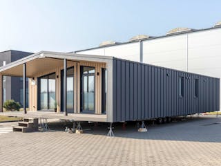Fertighaus Miami Beach von Easy Homes - Tiny- & Modulhäuser Schlüsselfertig ab 270000€, Bungalow Außenansicht 3