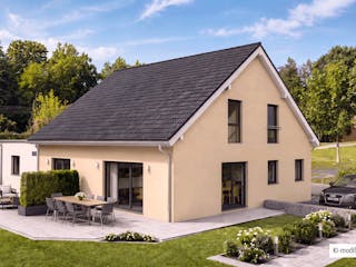Fertighaus Junto 224 von Fingerhut Haus Schlüsselfertig ab 653374€, Satteldach-Klassiker Außenansicht 2