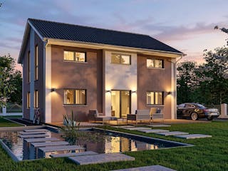 Massivhaus Mönchhagen von TIMOWA Massivhäuser Schlüsselfertig ab 304900€, Satteldach-Klassiker Außenansicht 2