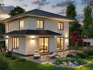 Massivhaus Stadthaus 132 von TIMOWA Massivhäuser Schlüsselfertig ab 309900€, Stadtvilla Außenansicht 2