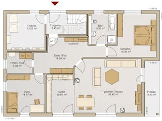 Fertighaus Zweifamilienhaus 22-280 von BoHolz Haus Schlüsselfertig ab 688606€, Stadtvilla Grundriss 1