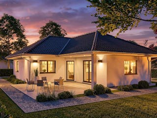 Massivhaus Arkona von TIMOWA Massivhäuser Schlüsselfertig ab 312900€, Bungalow Außenansicht 2