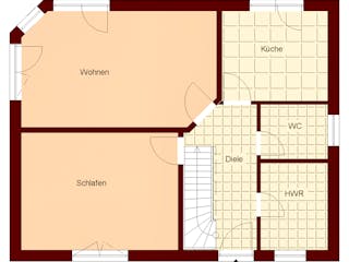 Massivhaus Dierhagen 138 von TIMOWA Massivhäuser Schlüsselfertig ab 302900€, Satteldach-Klassiker Grundriss 1