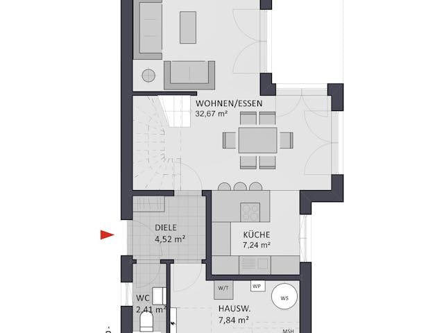 Massivhaus Entwurf CD108 von FAVORIT Massivhaus, Cubushaus Grundriss 1