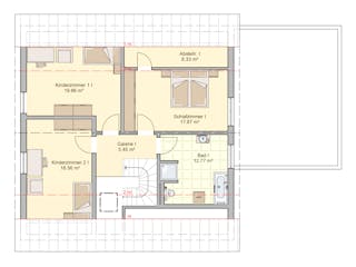 Fertighaus Junto 224 von Fingerhut Haus Schlüsselfertig ab 654868€, Satteldach-Klassiker Grundriss 2