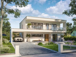 Fertighaus Kubus 0-190 von BoHolz Haus Schlüsselfertig ab 567394€, Cubushaus Außenansicht 1