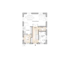 Massivhaus STADTVILLA 160 von Kähler Massivhaus Schlüsselfertig ab 403530€, Stadtvilla Grundriss 1
