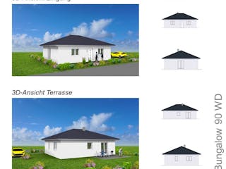Massivhaus Bungalow90WD von Mihm Thermobau, Bungalow Grundriss 1