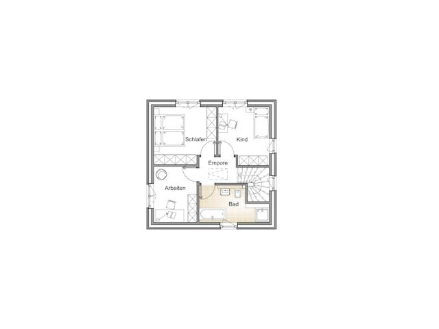Massivhaus STADTVILLA 100 von Kähler Massivhaus Schlüsselfertig ab 323330€, Stadtvilla Grundriss 1