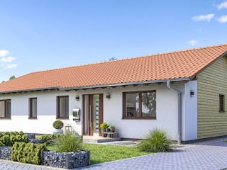 Fertighaus Bungalow B94-154 von EBH Haus Schlüsselfertig ab 287800€, Bungalow Außenansicht 1