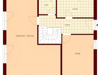 Massivhaus Prerow von TIMOWA Massivhäuser Schlüsselfertig ab 319900€, Satteldach-Klassiker Grundriss 1