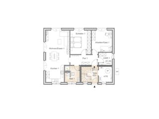 Massivhaus STADTVILLA 195 MIT 2 WOHNEINHEITEN von Kähler Massivhaus Schlüsselfertig ab 492630€, Stadtvilla Grundriss 1