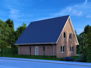 Massivhaus Haus Apen von FEPA-Wohnbau, Satteldach-Klassiker Außenansicht 3