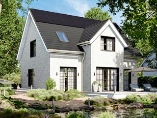 Massivhaus Einfamilienhaus 160 von BRALE Bau Schlüsselfertig ab 411250€, Satteldach-Klassiker Außenansicht 2