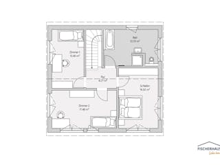 Fertighaus Modern S 133 von FischerHaus, Satteldach-Klassiker Grundriss 2
