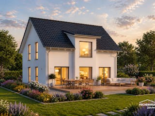 Fertighaus Klassisch S 142 (CasaMina) von FischerHaus, Satteldach-Klassiker Außenansicht 1