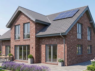 Massivhaus Friesengiebel 171 von AMR-Wohnbau Schlüsselfertig ab 352000€, Satteldach-Klassiker Außenansicht 2