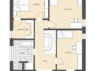Massivhaus Stadtvilla 260 von BRALE Bau, Stadtvilla Grundriss 2